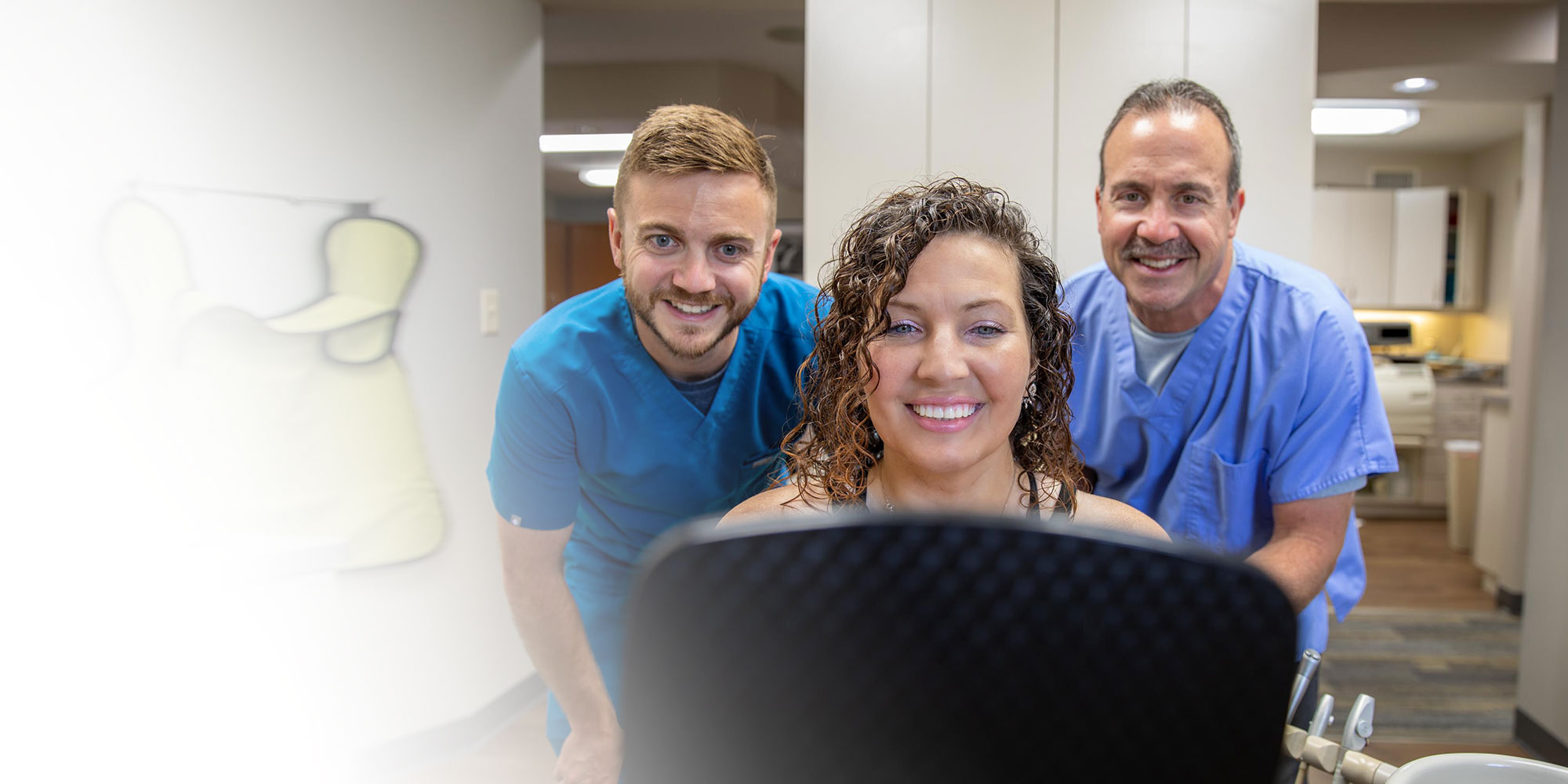 Patient smiling after dental procedure
